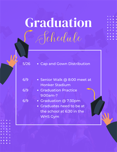 2023 Graduation Schedule 